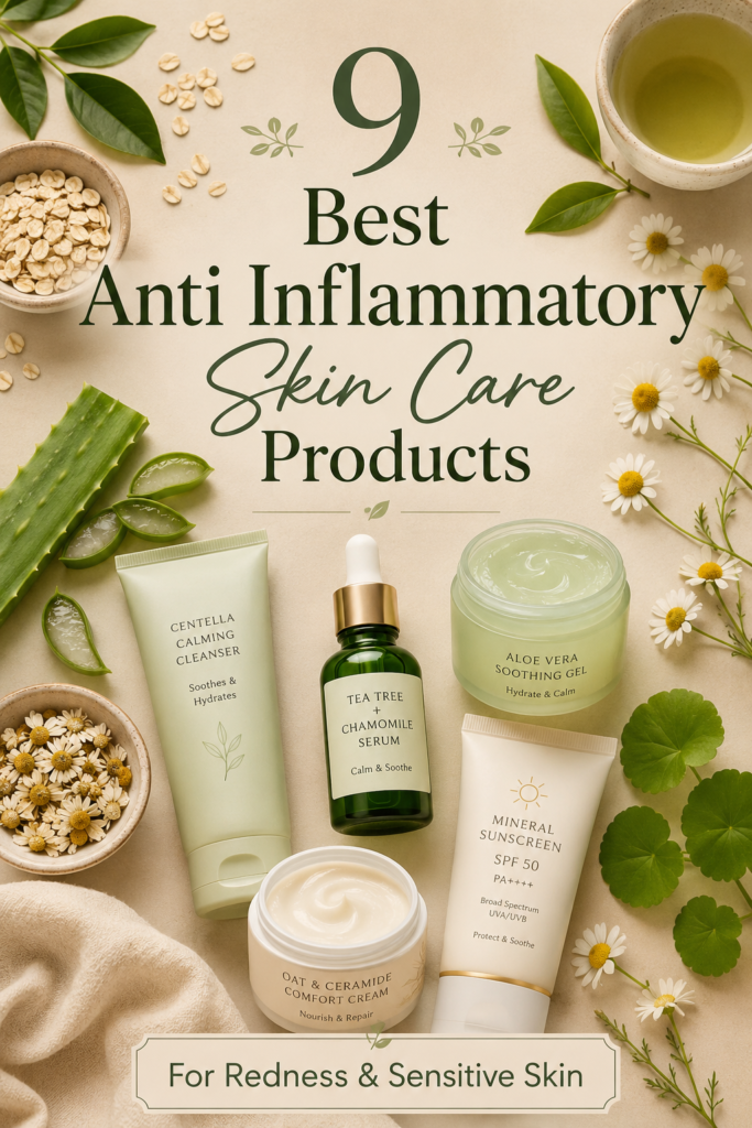 best anti inflammatory skin care products for redness and sensitive skin