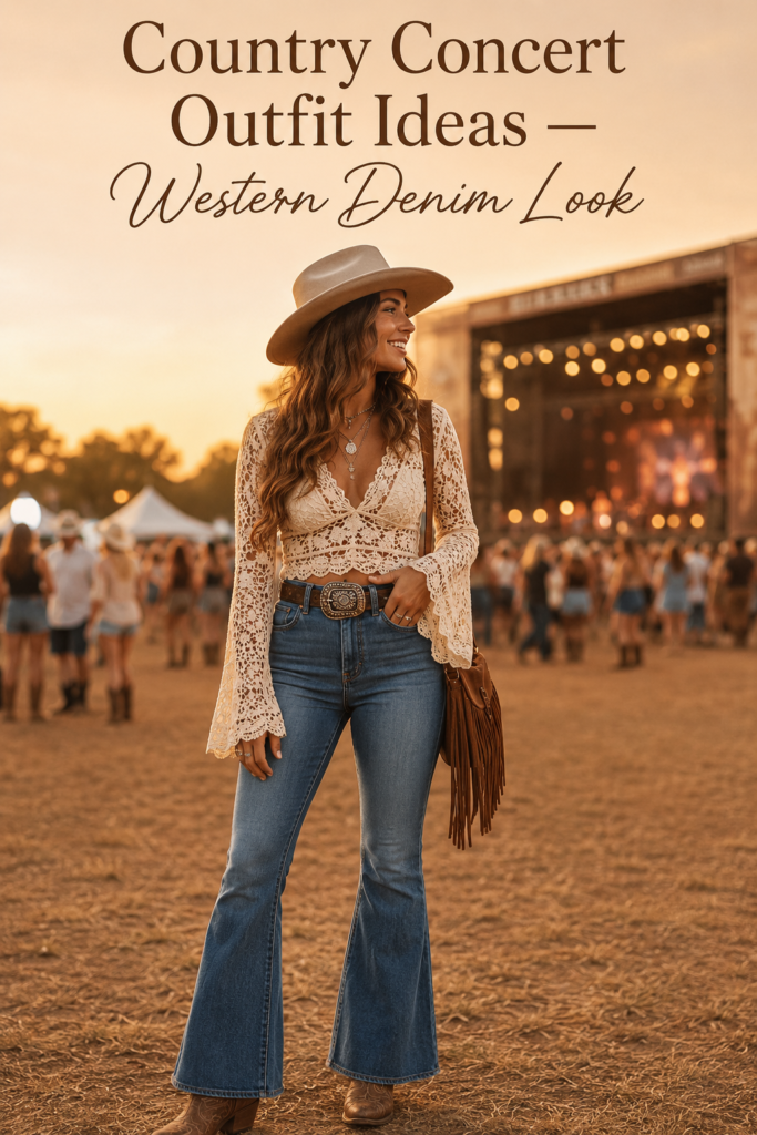 Country Concert Outfit Ideas — Western Denim Look