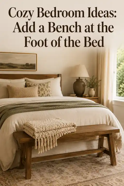 Cozy Bedroom Ideas Add a Bench at the Foot of the Bed