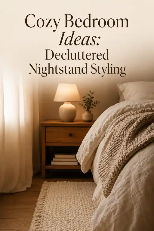 Cozy Bedroom Ideas Decluttered Nightstand Styling