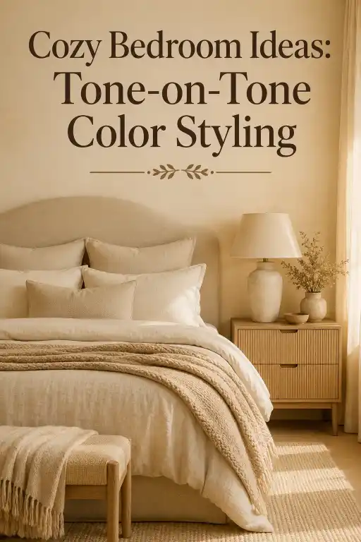 Cozy Bedroom Ideas Tone-on-Tone Color Styling