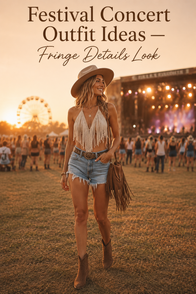 Festival Concert Outfit Ideas — Fringe Details Look