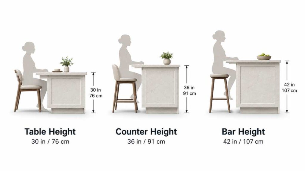 Kitchen Island Height Options