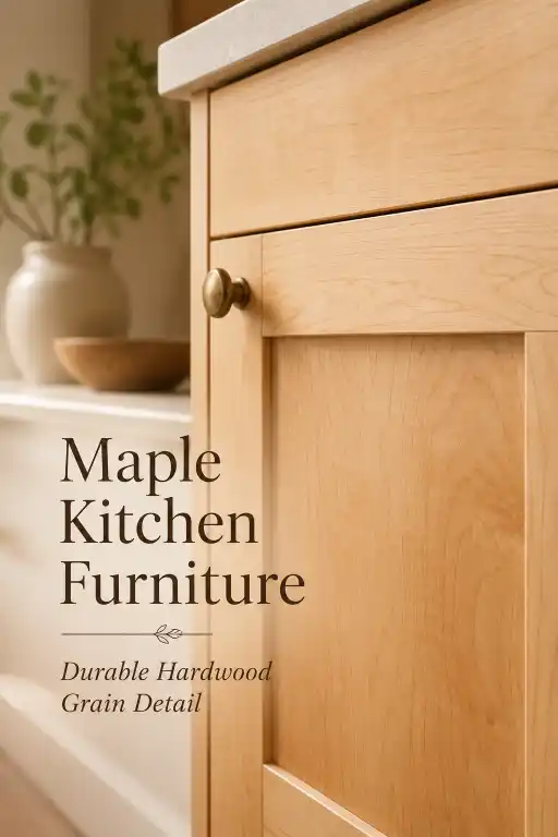 Maple Kitchen Furniture — Durable Hardwood Grain Detail