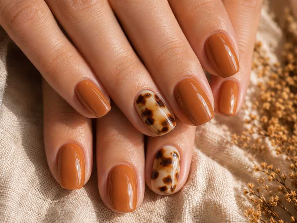 Tortoiseshell Abstract Nails