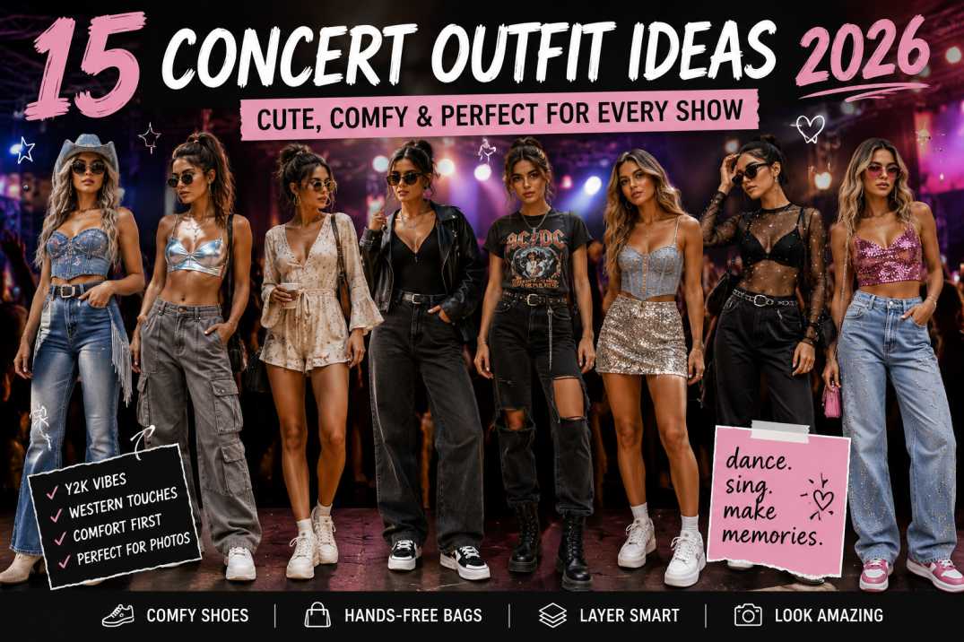 15 Concert Outfit Ideas That Actually Work in 2026