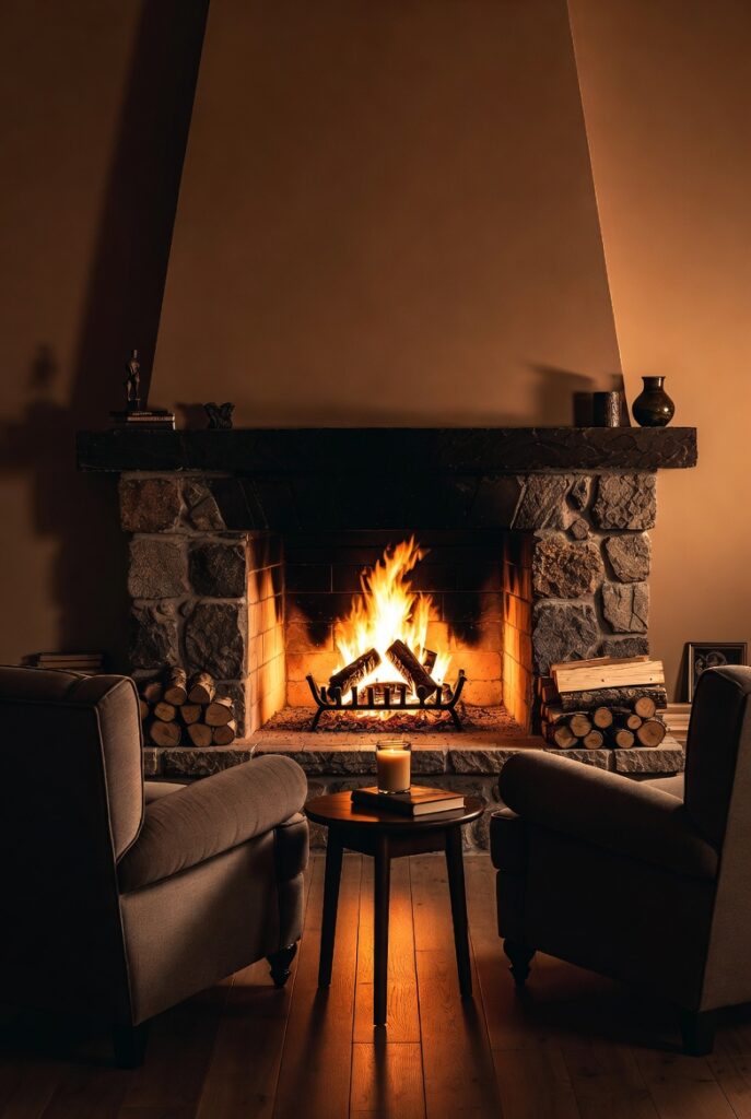 23 Ways to Make Your Space Feel Warmer - A Fireplace as the Heart of the Room