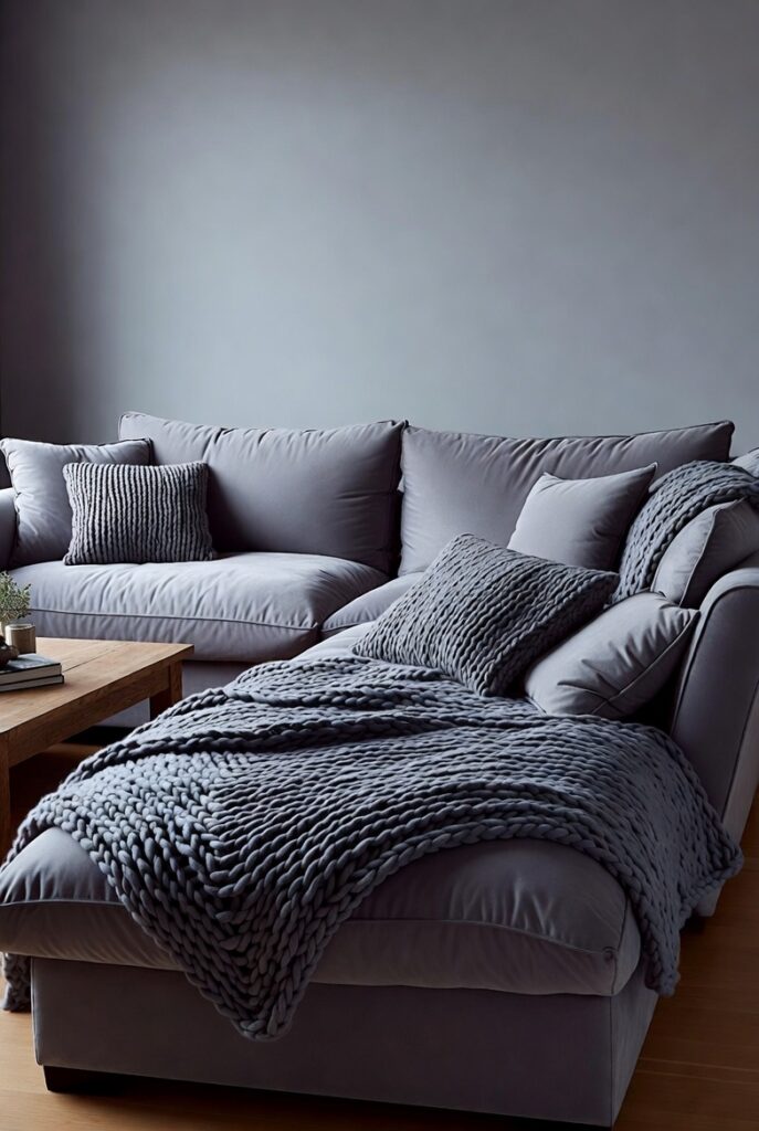 23 Ways to Make Your Space Feel Warmer - Grey Sofas Styled to Feel Soft