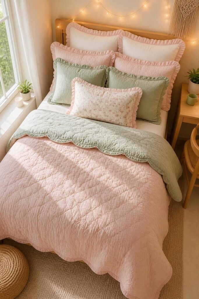Cute Pastel Dorm Bedding Ideas Every College Girl Needs