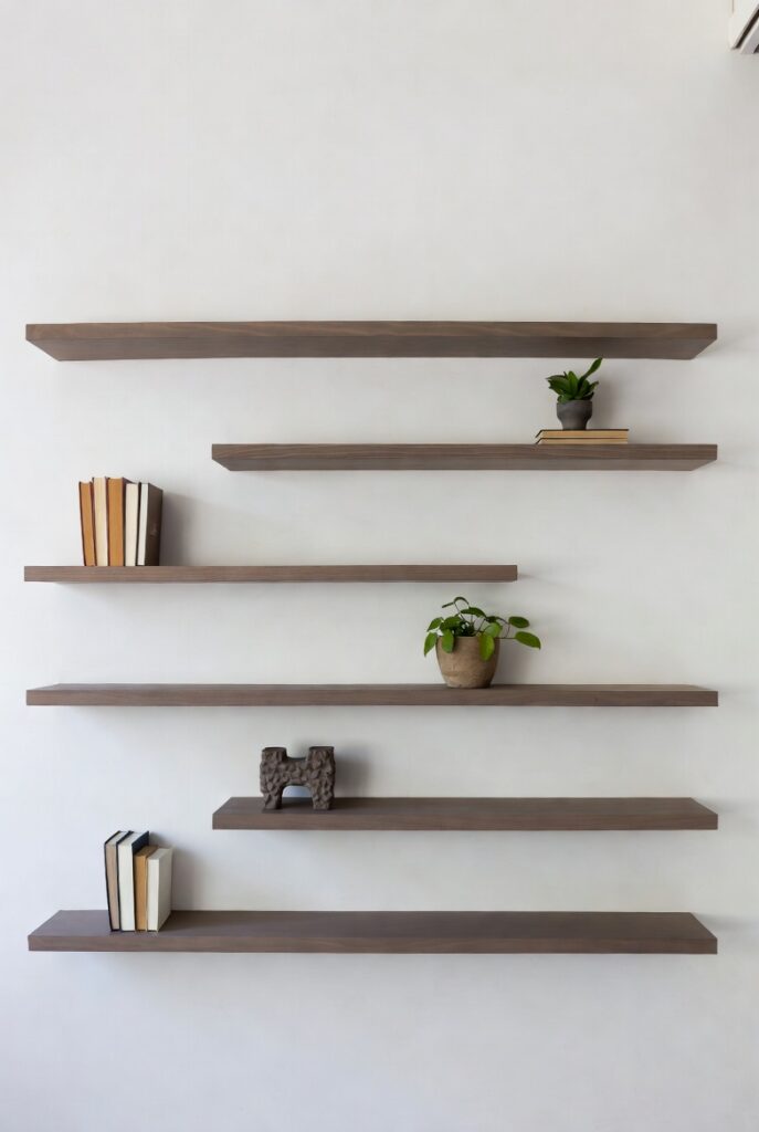 Minimalist Floating Wooden Shelves Styling Curated Modern Shelf Decor Ideas 2026