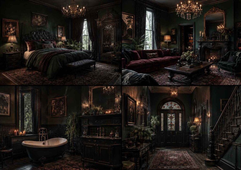 Gothic decor ideas for different rooms in the home