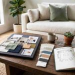 Homeowner reviewing design plans to calculate how much does an interior decorator cost