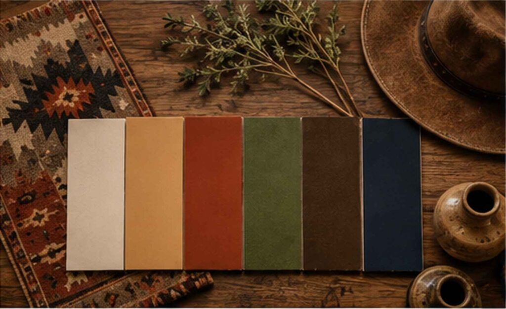 earthy Western interior color palette